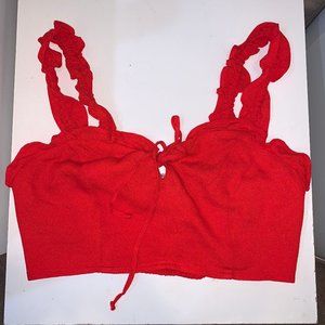 Red crop top